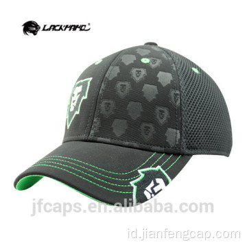 topi baseball hitam timbul dan dicetak